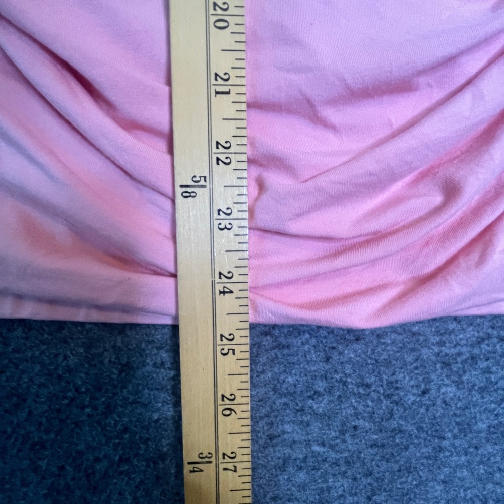 Talbots Blouse Womens SP Pink Ruched Side Keyhole Back Rayon Stretch Career Top - Picture 6 of 10